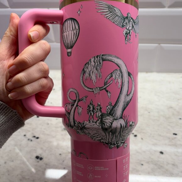 Stanley Pink Tumbler with Handle - Picture 3 of 6
